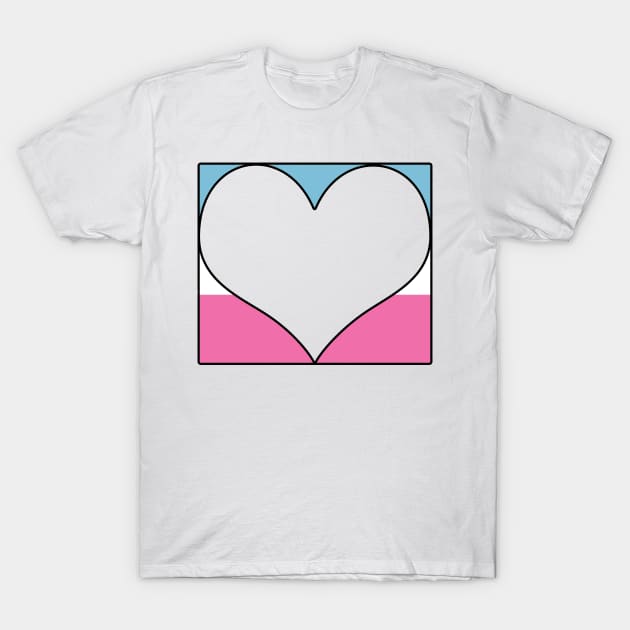 Trans Pride Heart Block T-Shirt by safetyheart